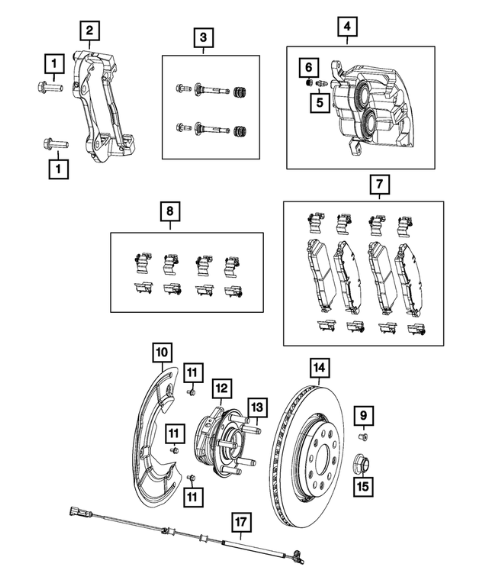 Wheel Lug Stud - Mopar (6509858AA)