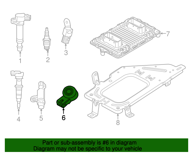 Knock Sensor - Mopar (68166540AA)