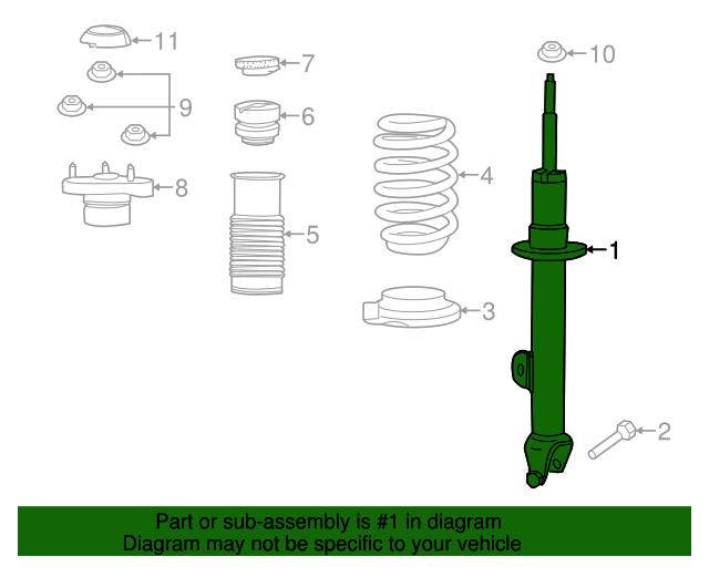 Shock Absorber - Mopar (68544313AA)