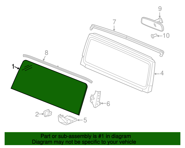 Windshield - Mopar (68088537AA)