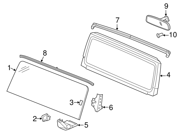 Windshield - Mopar (68088537AA)